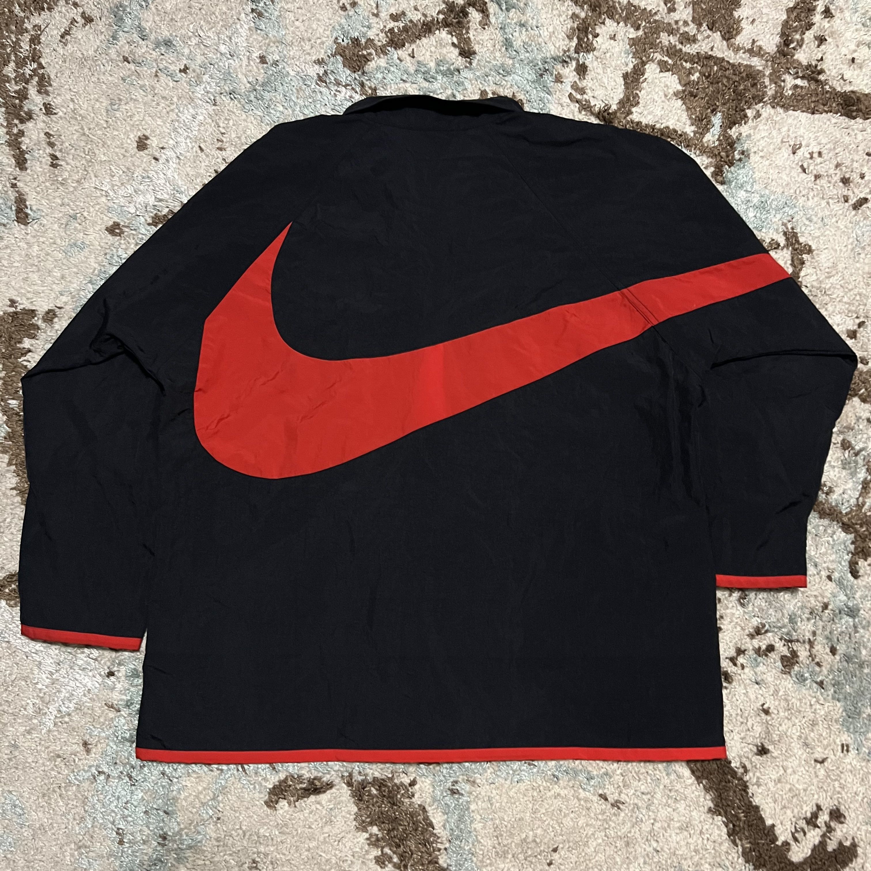 Vintage 90s Nike Big Swoosh Windbreaker Jacket XL