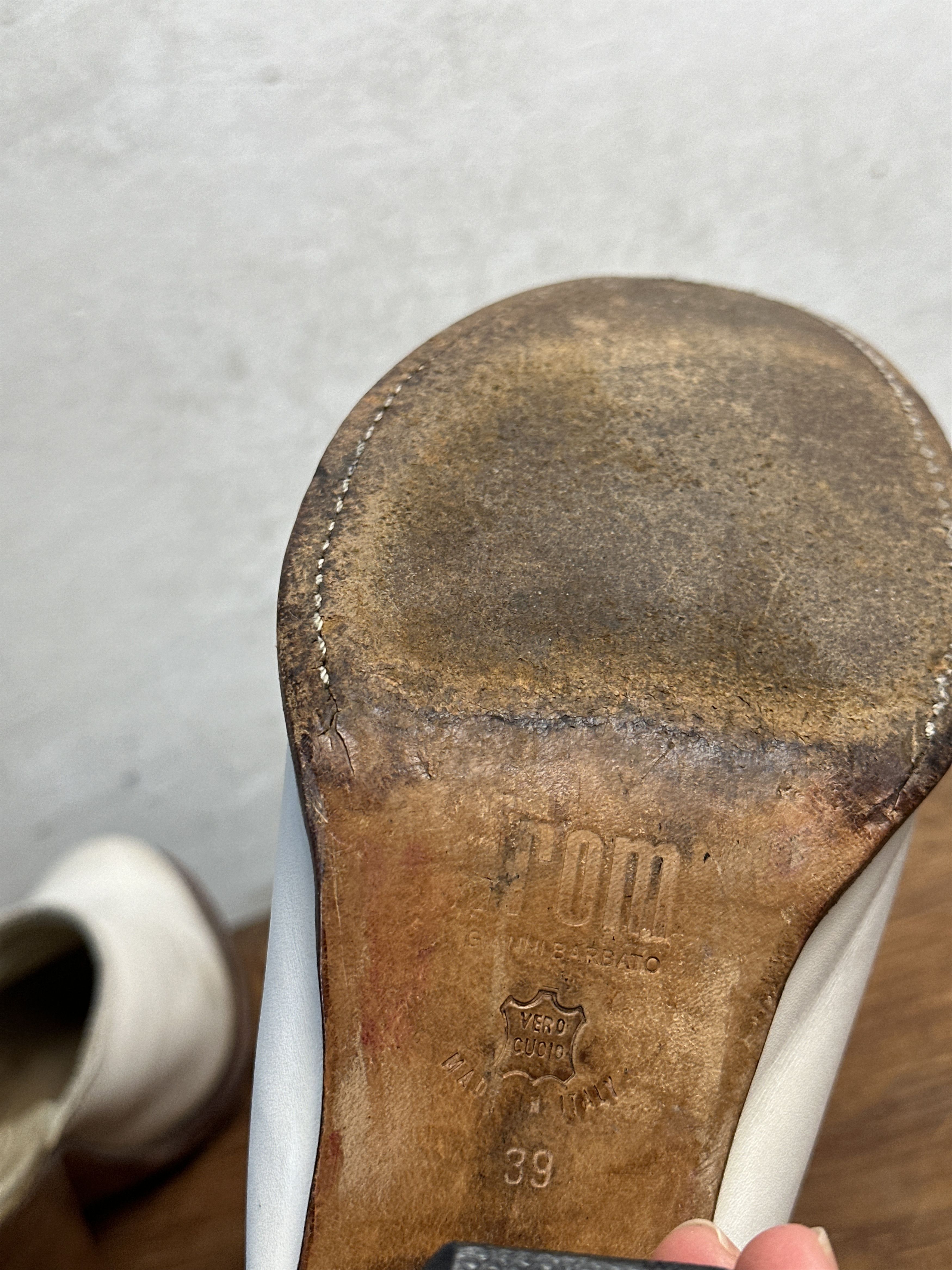 Gianni Barbato Gianni Barbato White Leather Mules Size US 9 / IT 39 - 8 Thumbnail