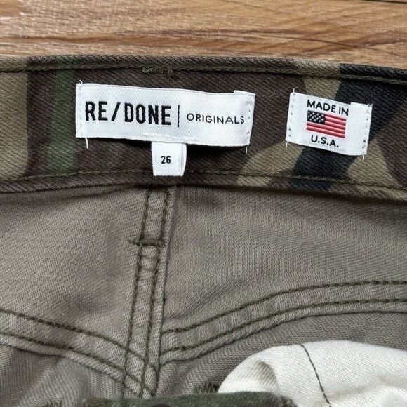 RE/DONE NWT RE/DONE Originals High Rise Stove Pipe Camo Camouflage P Size 26" / US 2 / IT 38 - 10 Thumbnail