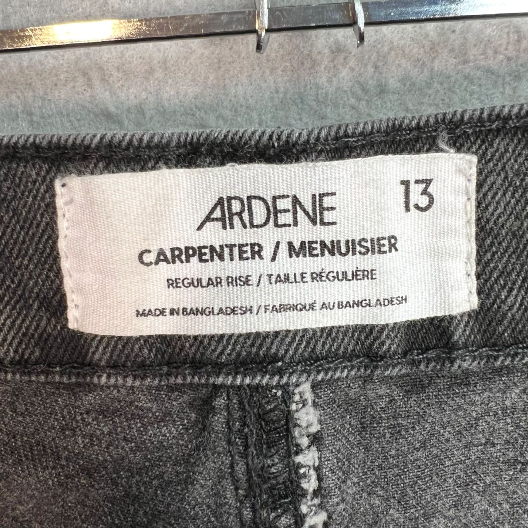 Vintage VINTAGE Ardene Women's Denim Shorts Size 13 High Rise Black Frayed Hem Cut-Off Summer Casual Size 34" / US 12 / IT 48 - 3 Thumbnail