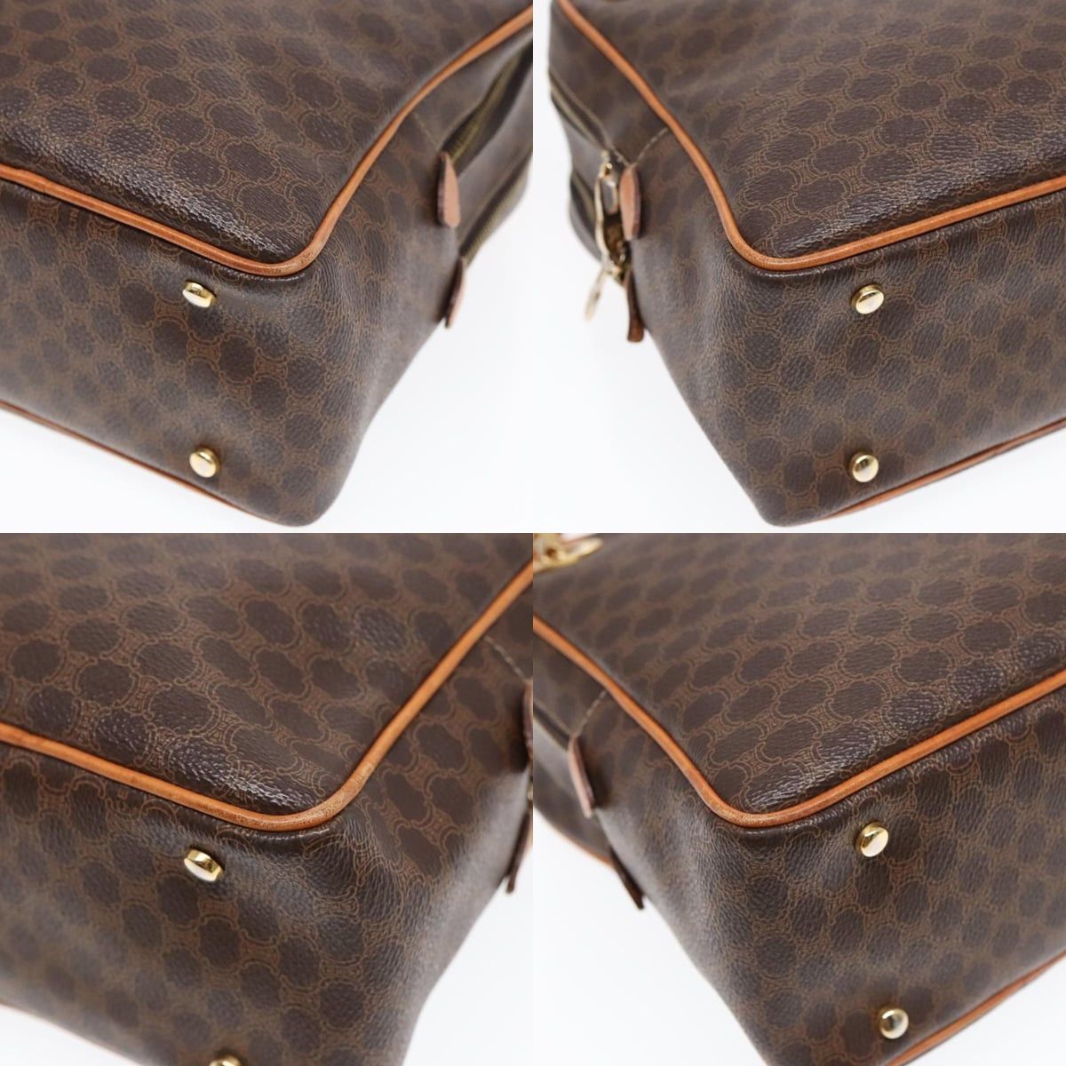 Celine CELINE Macadam Canvas Shoulder Bag Pvc Leather Brown Gold Size ONE SIZE - 10 Thumbnail