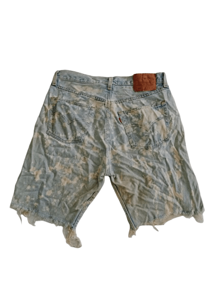Levi's Vintage Clothing Levis 501 Distressed Short Pants Made in USA Acid Wash Style Size US 31 - 2 Thumbnail