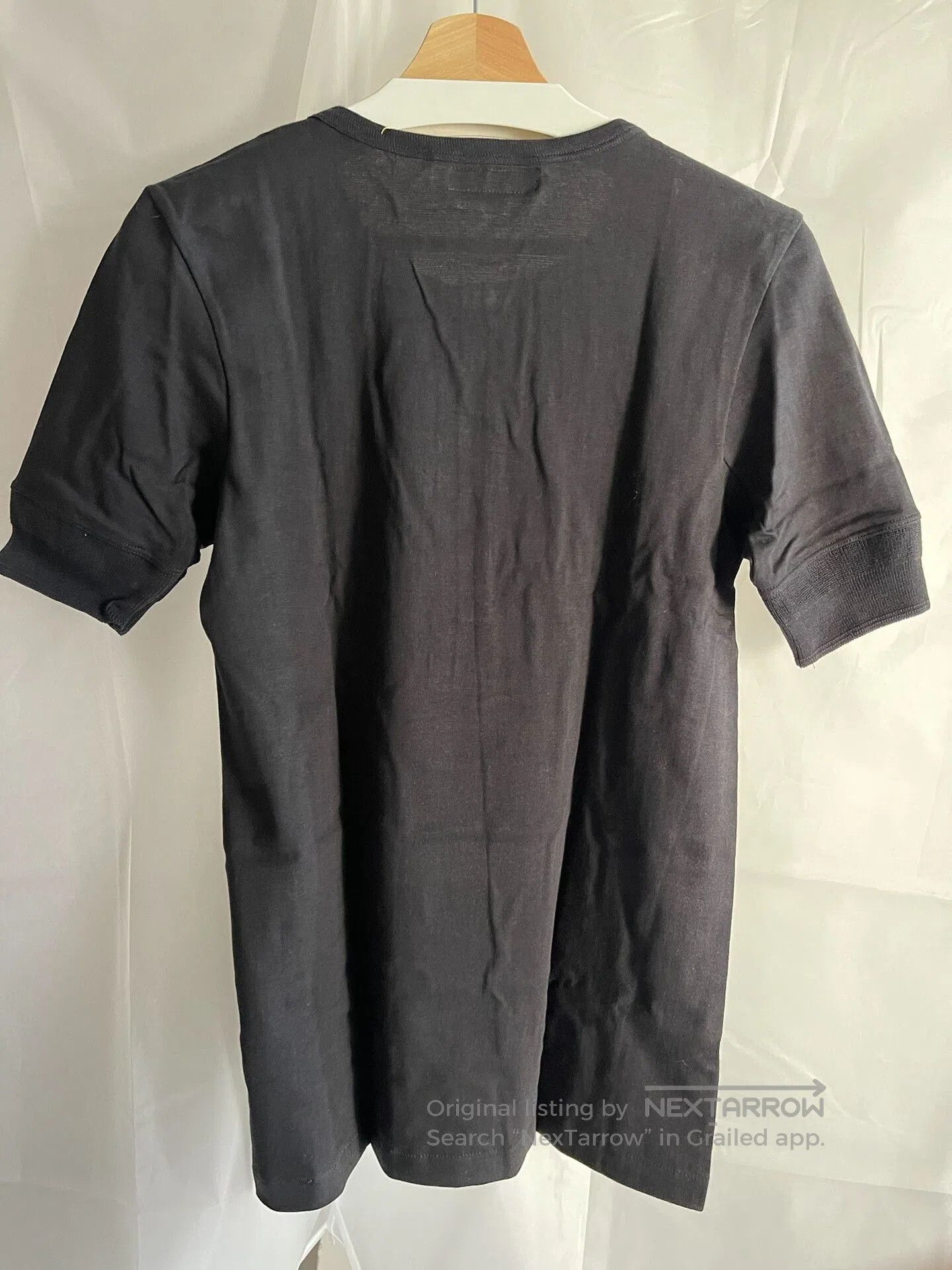 Merz B. Schwanen black henley short sleeve cotton tee. Size US M / EU 48-50 / 2 - 4 Thumbnail