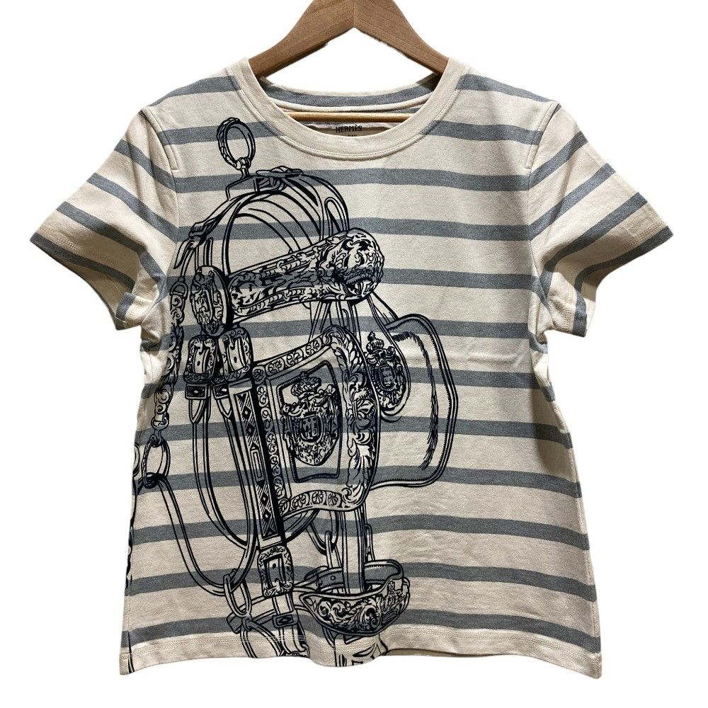 Hermes Hermes Hermes BRIDES de GALA Border T Shirt Textile T-Shirts DUTY FREE for USA Size ONE SIZE - 1 Thumbnail
