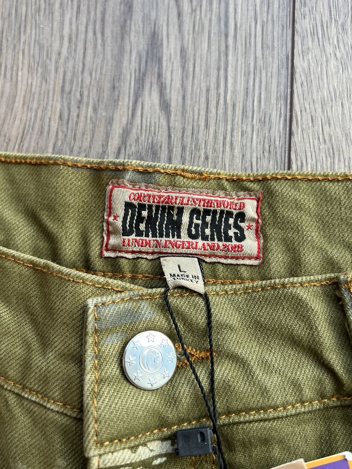 Corteiz Corteiz Alcatraz Pattern Denim Jeans “Khaki” Large Size US 34 / EU 50 - 4 Thumbnail