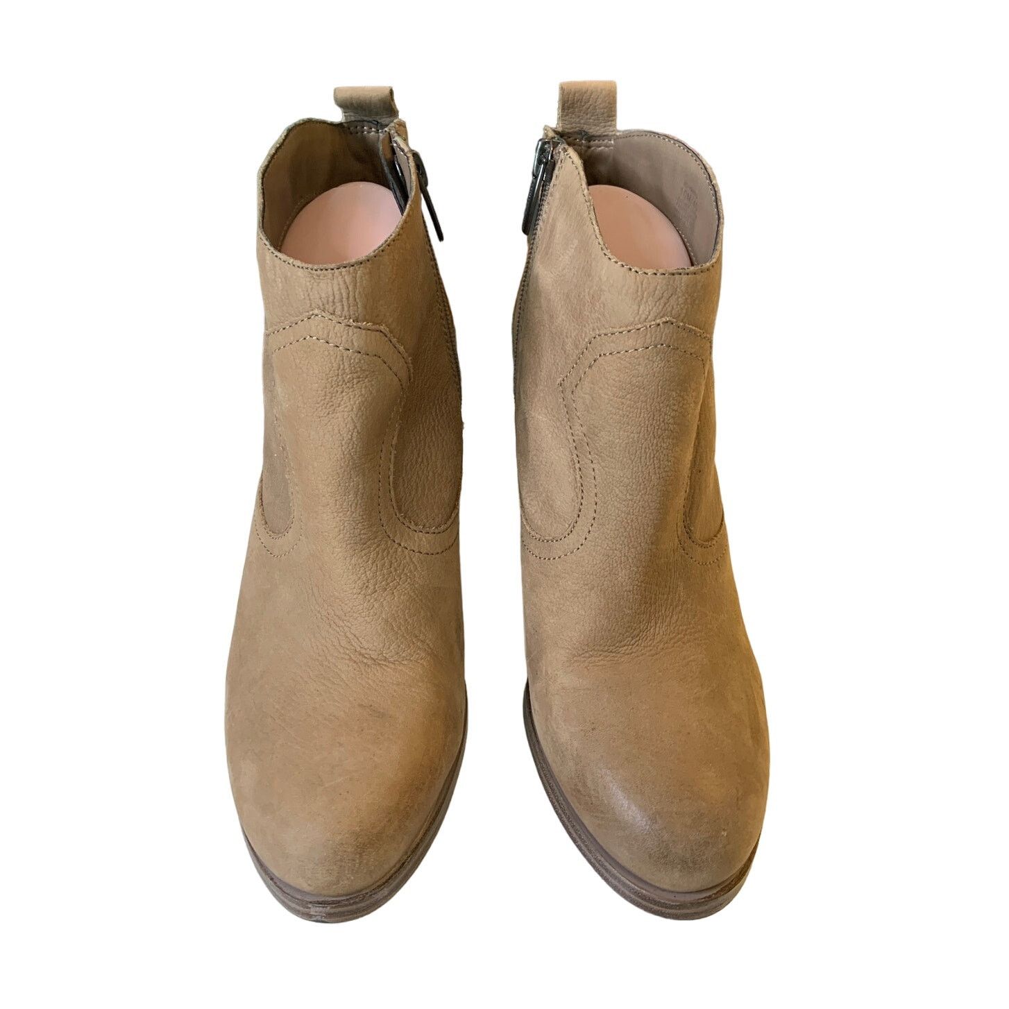 Vince Camuto Vince Camuto Womens Sz 10M Ankle Booties Tan Suede Leather Size US 10 / IT 40 - 2 Thumbnail