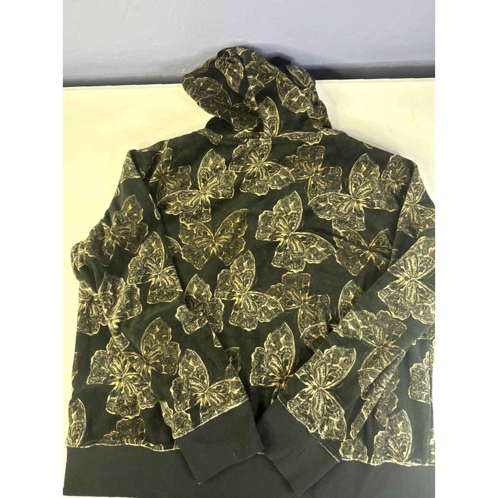 Johnny Was Johnny Was Hoodie Women’s Sz XL Velour Zip Up Gold Butterfly Zuri Modern Size XL / US 12-14 / IT 48-50 - 4 Thumbnail