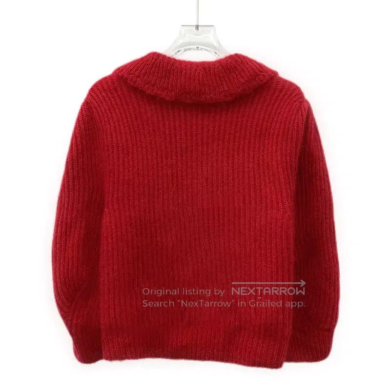Miu Miu Miu Miu Red Mohair Women's Cardigan . Size XS / US 0-2 / IT 36-38 - 2 Thumbnail