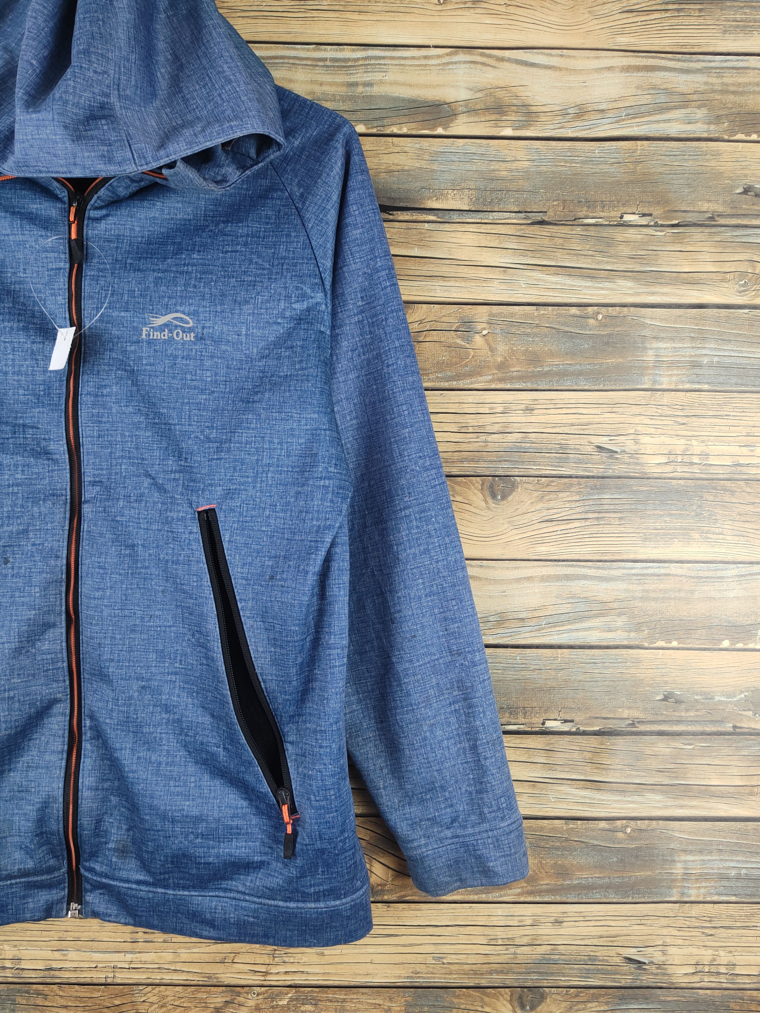 Japanese Brand Find Out Blue Nylon Sportswear Hoodie Sweaters #W2253 Size US L / EU 52-54 / 3 - 5 Thumbnail