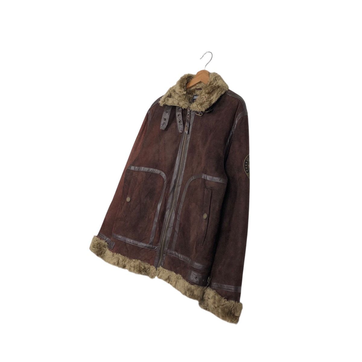 Japanese Brand 📌Vintage Biker Jacket Shearling Fur Blanket Kissmark Size US M / EU 48-50 / 2 - 3 Thumbnail