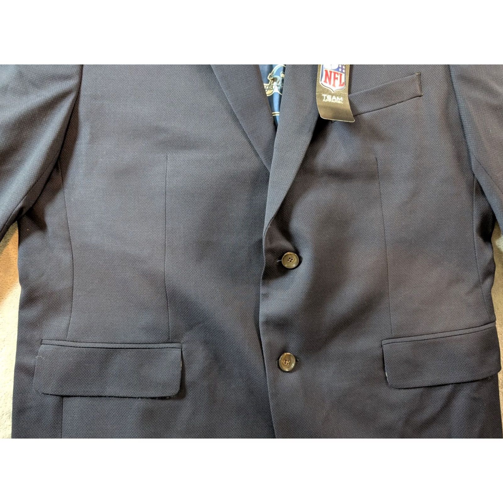 Jos. A. Bank Jos. A. Bank Blazer Jacket Sport Coat NFL Seattle Seahawks Navy Blue Men's 46R Blazer Men 46R Navy Blue Seattle Seahawks - Vintage: No Size 46R - 3 Thumbnail