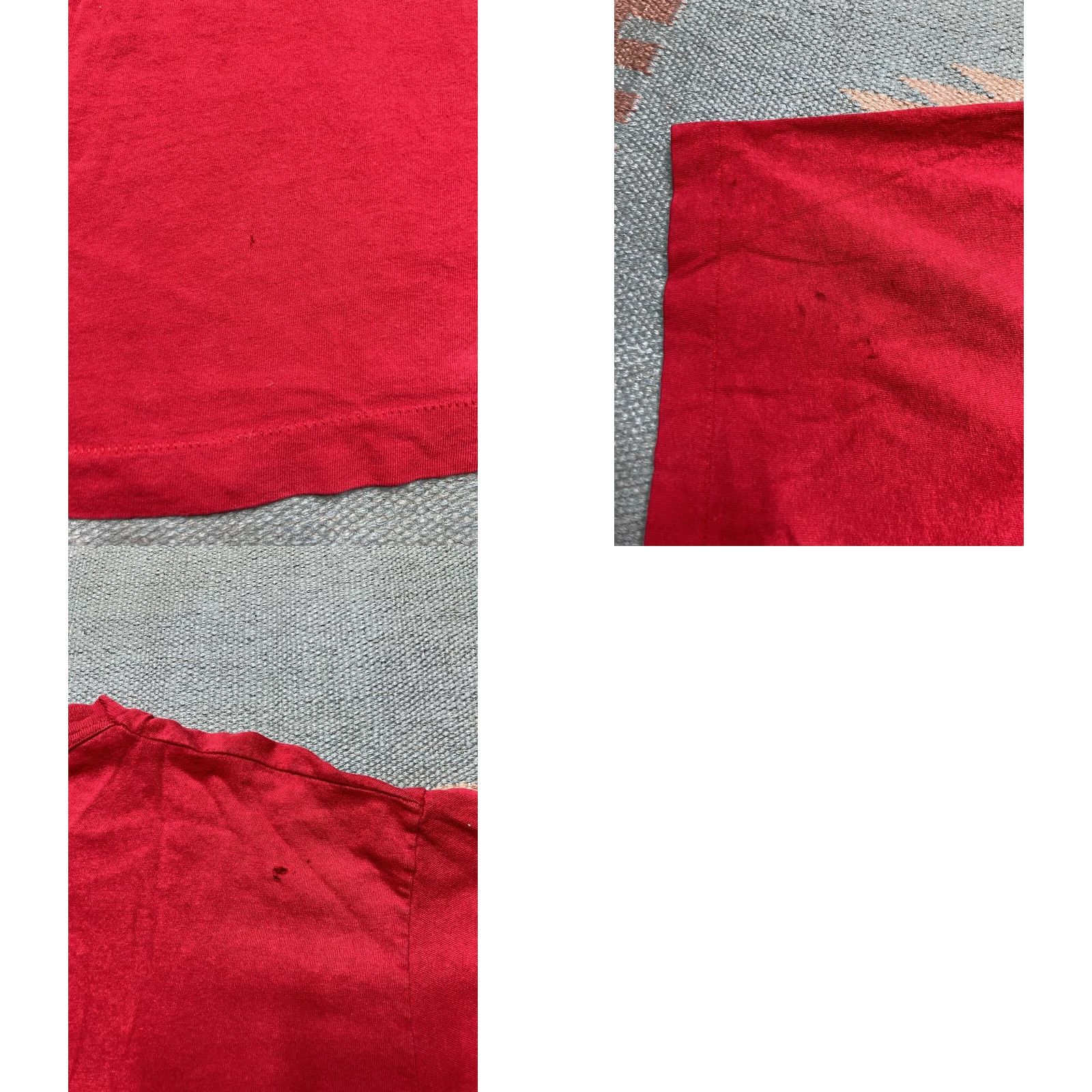 Fruit Of The Loom VINTAGE 80s 90s Fruit of the Loom Pocket T-Shirt Red Cotton USA XXL Shirt Men 2XL 90s Distressed Pockets Size US XXL / EU 58 / 5 - 8 Thumbnail