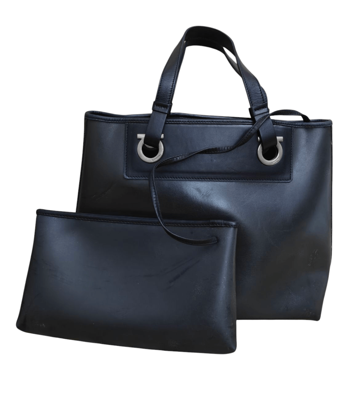 Salvatore Ferragamo Salvatore Ferragamo Black Gancini Handbag Size ONE SIZE - 1 Thumbnail