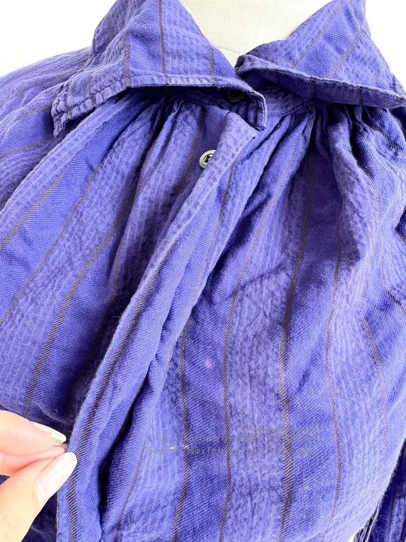 Vivienne Westwood Vivienne Westwood Vintage Purple and Blue Striped Shirt Size S / US 4 / IT 40 - 9 Thumbnail