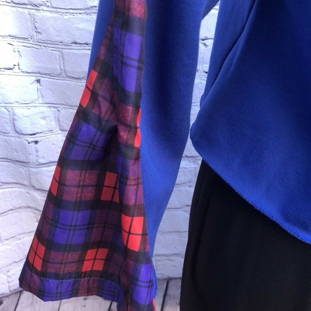 Other NWT New LF BSBW Oversized Cropped Hoodie Sweatshirt Plaid S Size XS / US 0-2 / IT 36-38 - 5 Thumbnail
