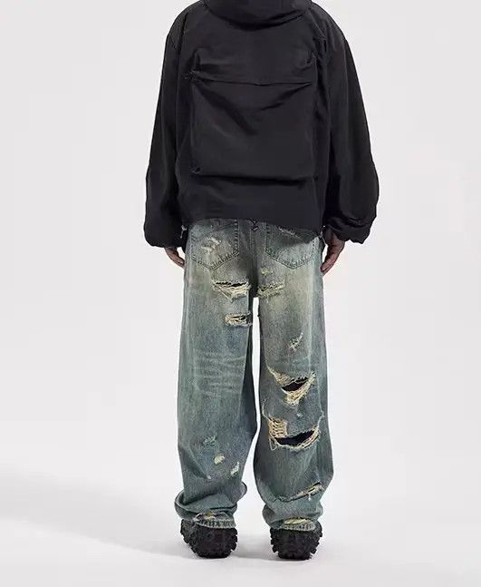 VIBE High street beggars ruin double layer ripped jeans Size US 32 / EU 48 - 2 Thumbnail