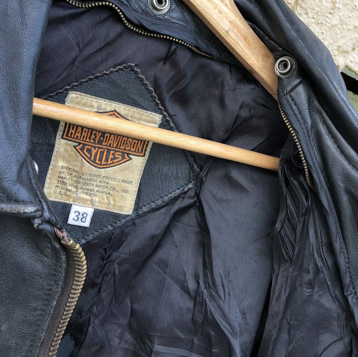 Harley Davidson Vintage HARLEY DAVIDSON LEATHER FLIGHT BOMBER JACKET Size US M / EU 48-50 / 2 - 12 Thumbnail
