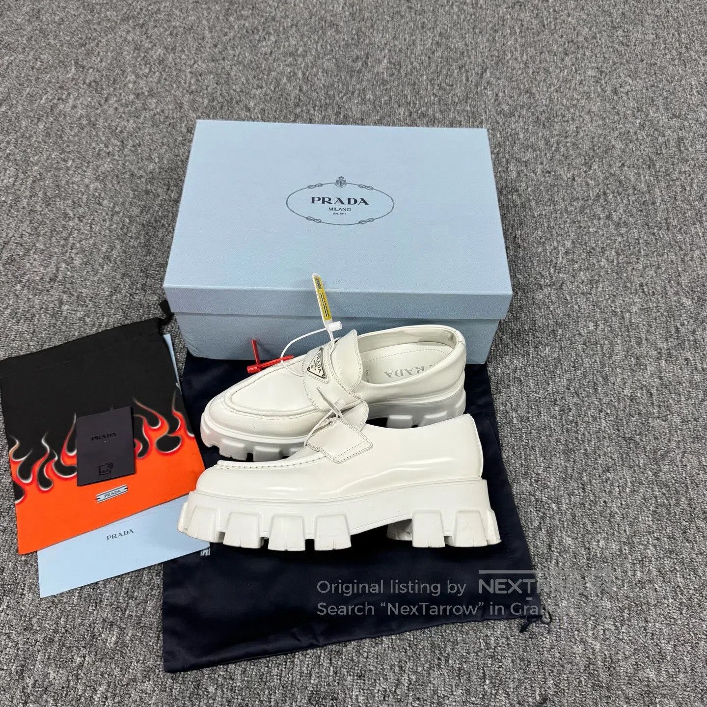 Prada Prada Delta logo, thick sole, loafers| Size US 7 / IT 37 - 3 Thumbnail