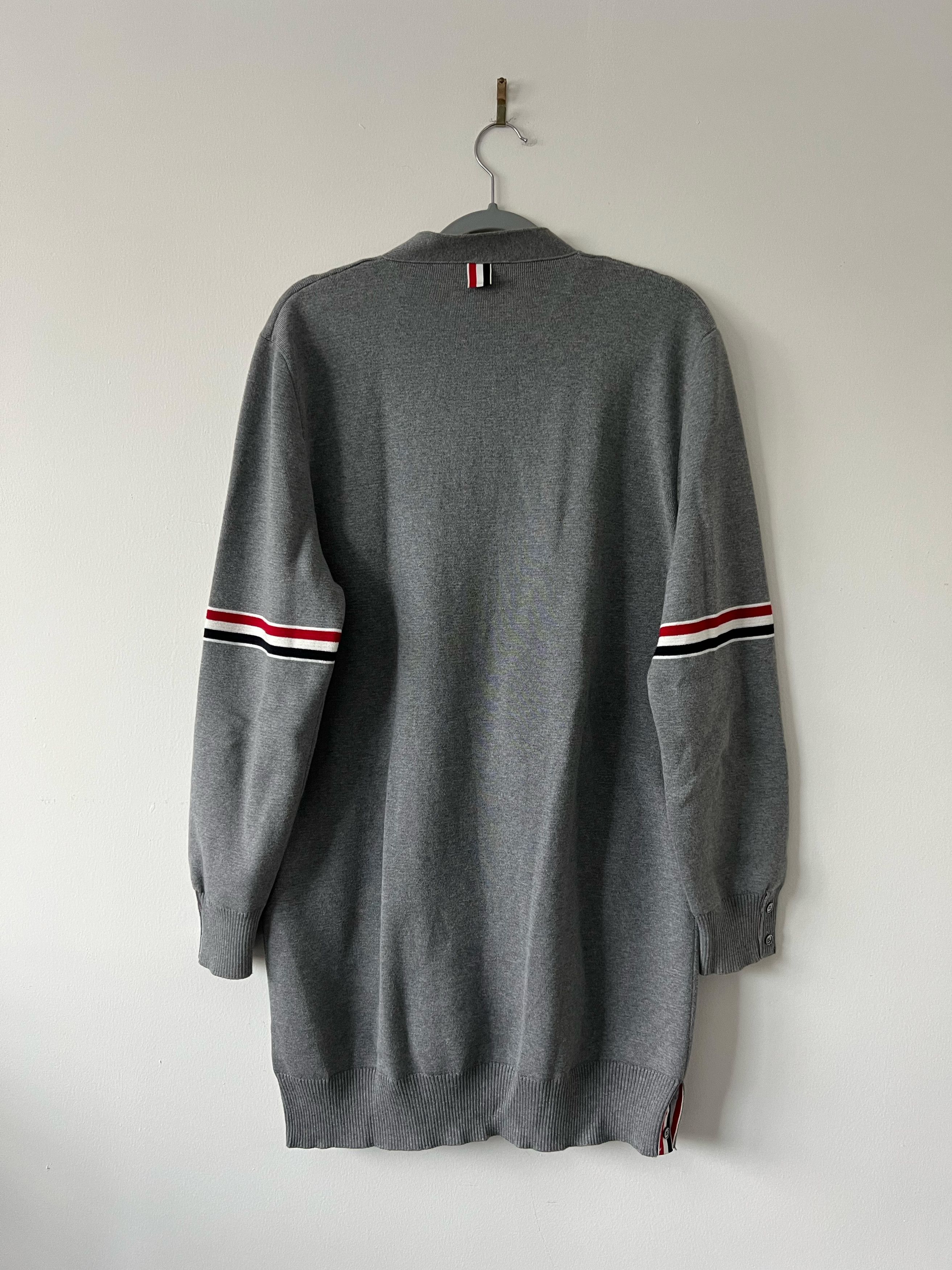 Thom Browne Thom Browne Grey Milano Stitch Long Cardigan Size 4 Size XXL / US 16-18 / IT 52-54 - 2 Thumbnail