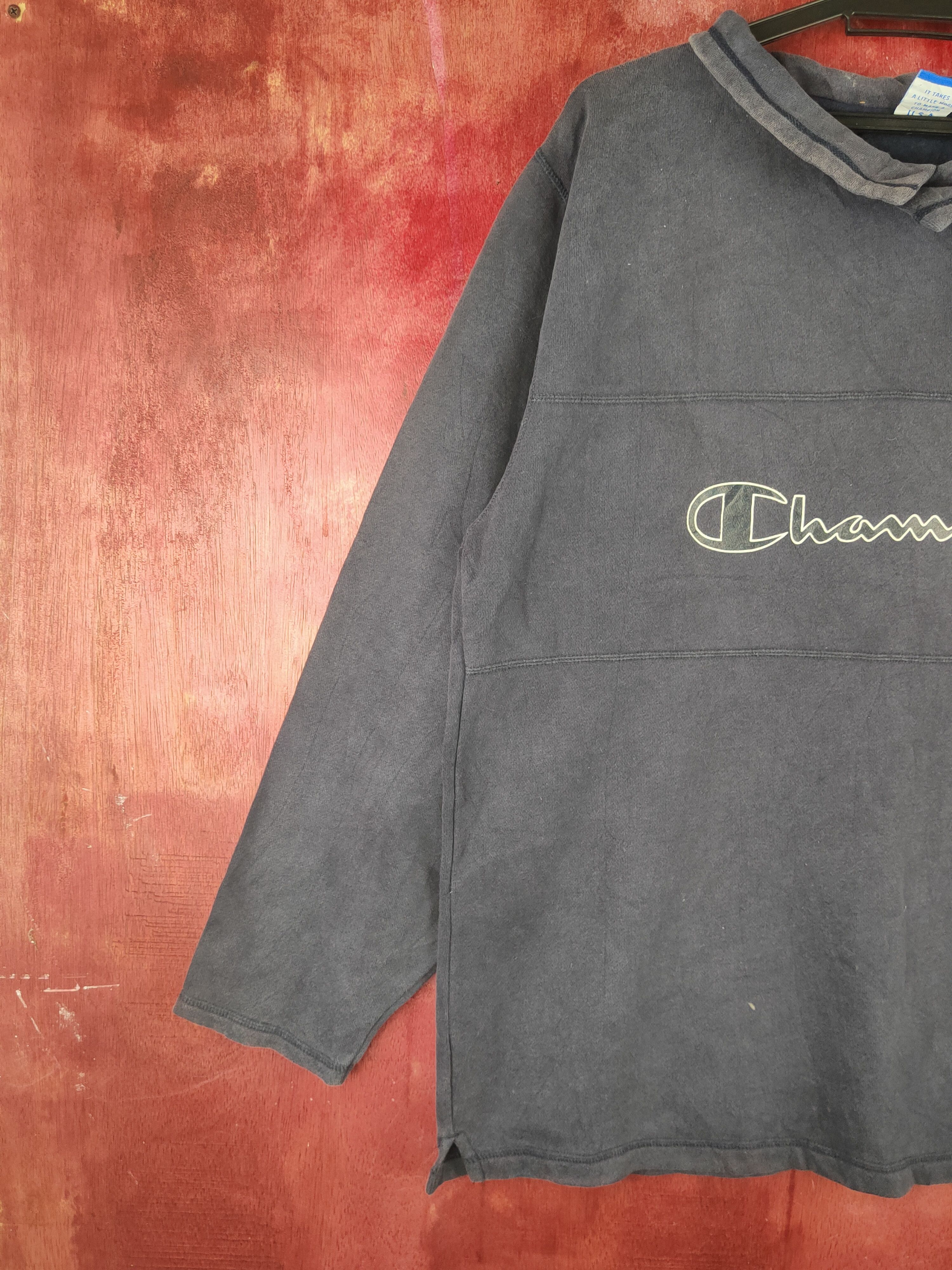 Champion Champion ripped distressed Faded Sweatshirts #S1551 Size US L / EU 52-54 / 3 - 4 Thumbnail