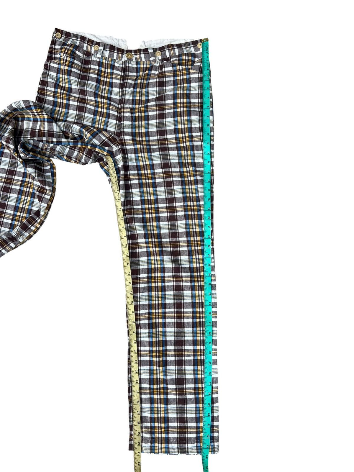 Waste(twice) Waste Twice Japan 100% Linen Checkered Trouser Pant Size US 34 / EU 50 - 6 Thumbnail