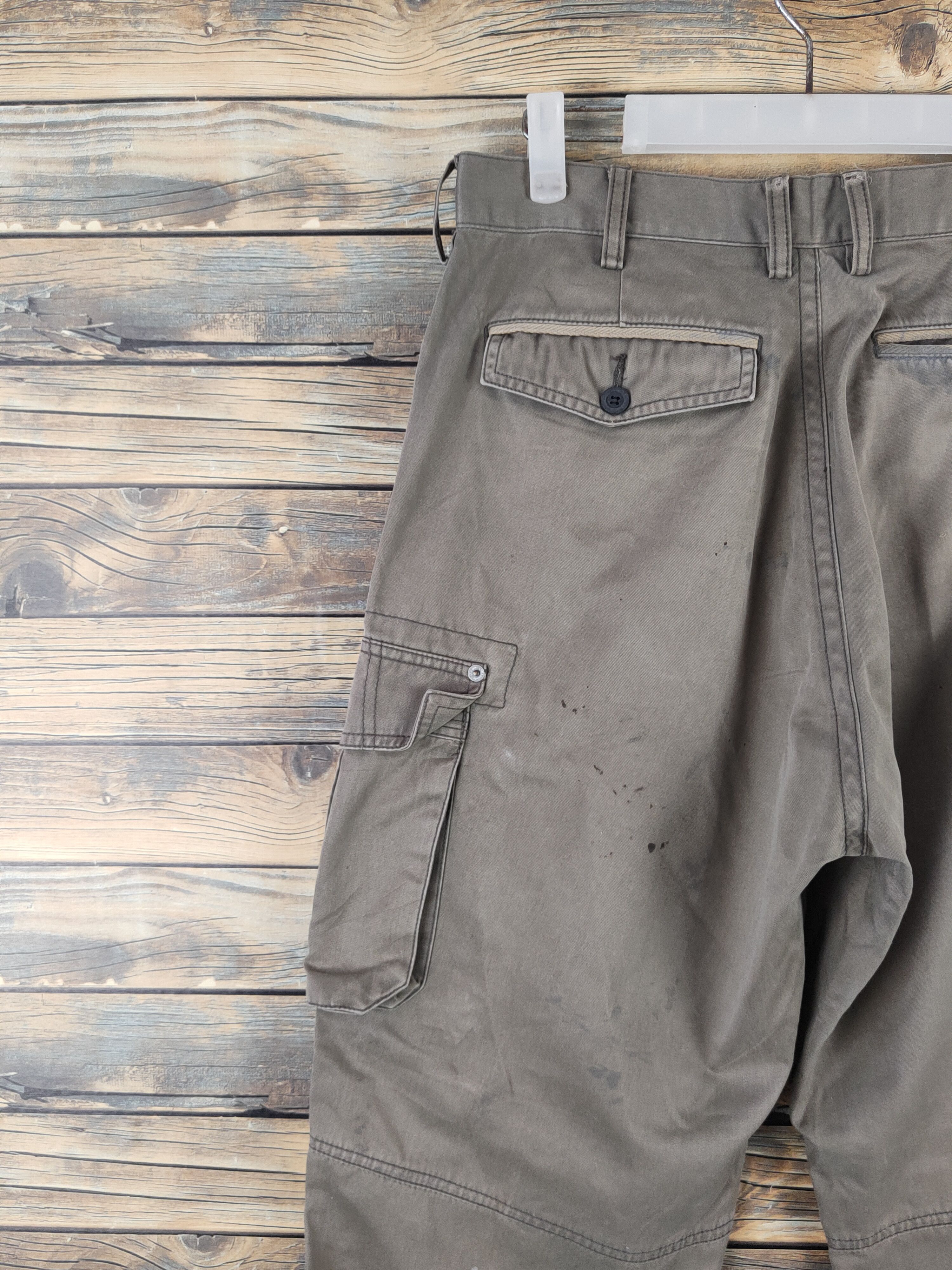 Japanese Brand Absolute Gear Olive Multipocket Tactical Cargo Pants #W2262 Size US 32 / EU 48 - 8 Thumbnail