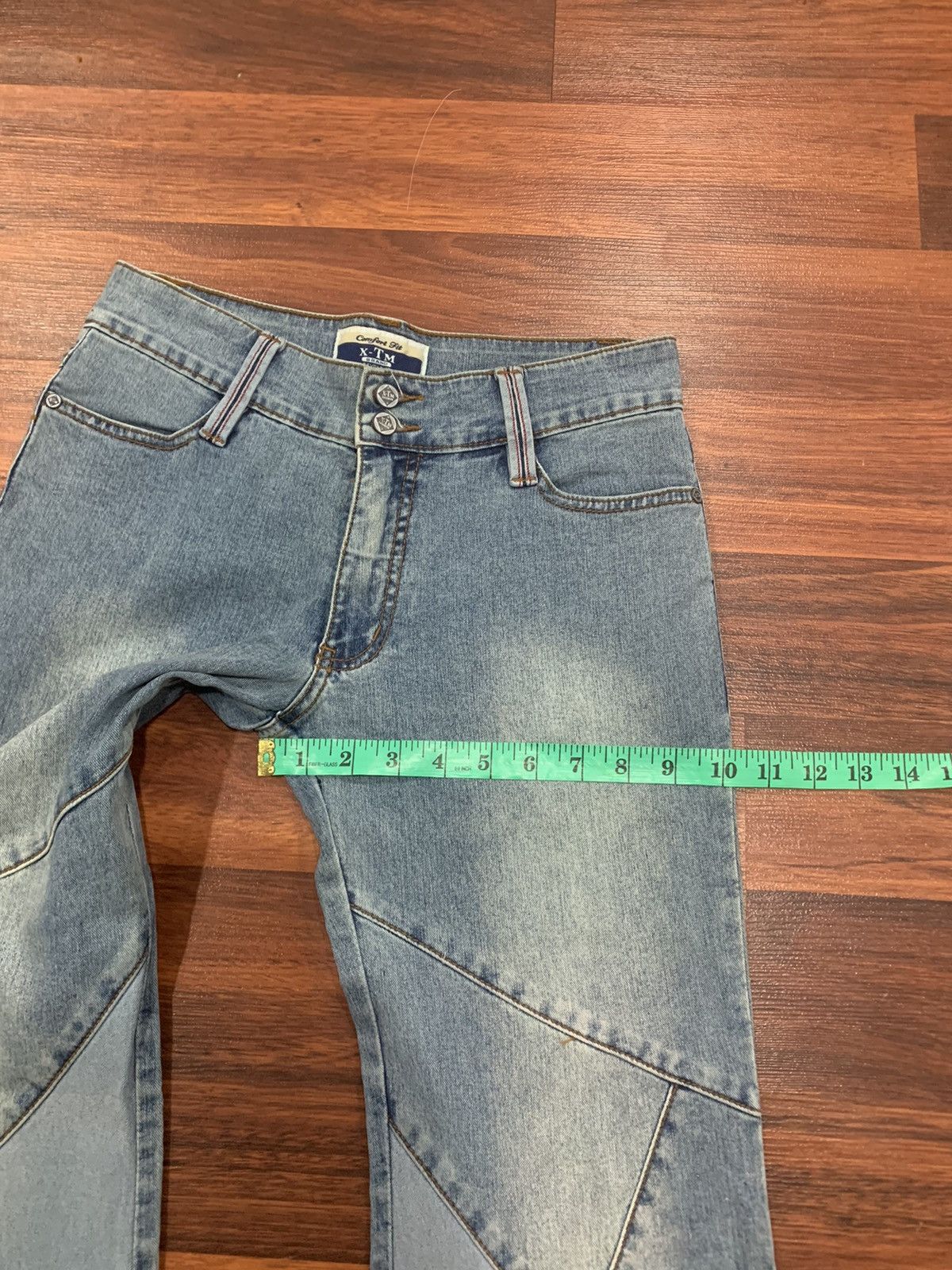 If Six Was Nine X-TM Lace Up Flared Strecthable Jeans Size 29" - 8 Thumbnail