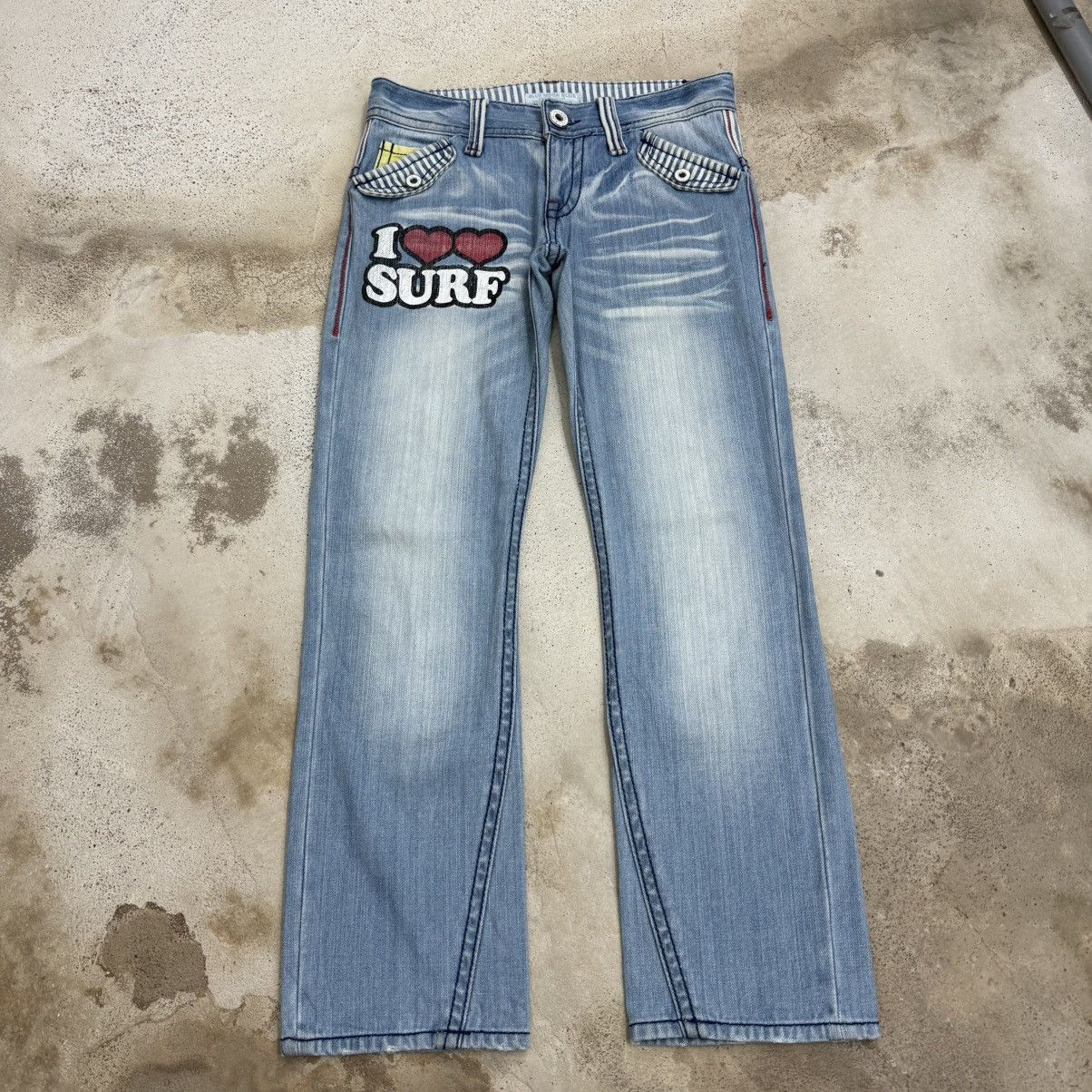 Japanese Brand Blue Moon Bluee Hickory Waist Printed Surfing Clone Devgru Size US 30 / EU 46 - 1 Thumbnail