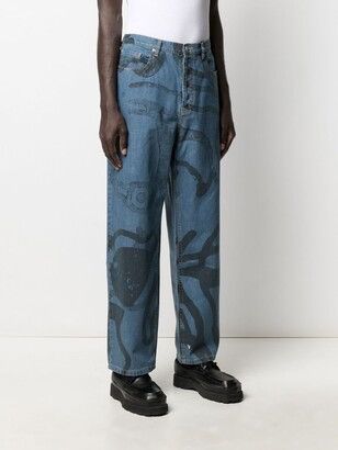 Kenzo K Tiger Print Cotton Denim Jeans Size US 32 / EU 48 - 3 Thumbnail