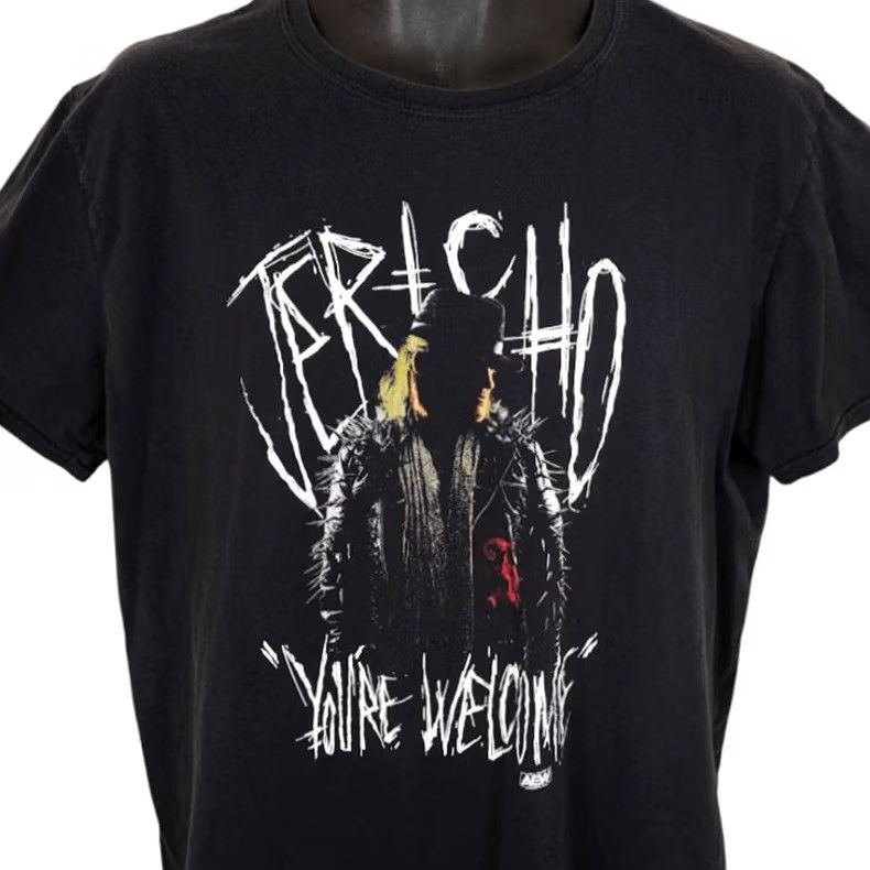 Gildan Chris Jericho T Shirt Mens Size Large Black AEW All Elite Wrestling Shirt Mens L Black AEW Jericho Size US L / EU 52-54 / 3 - 2 Thumbnail