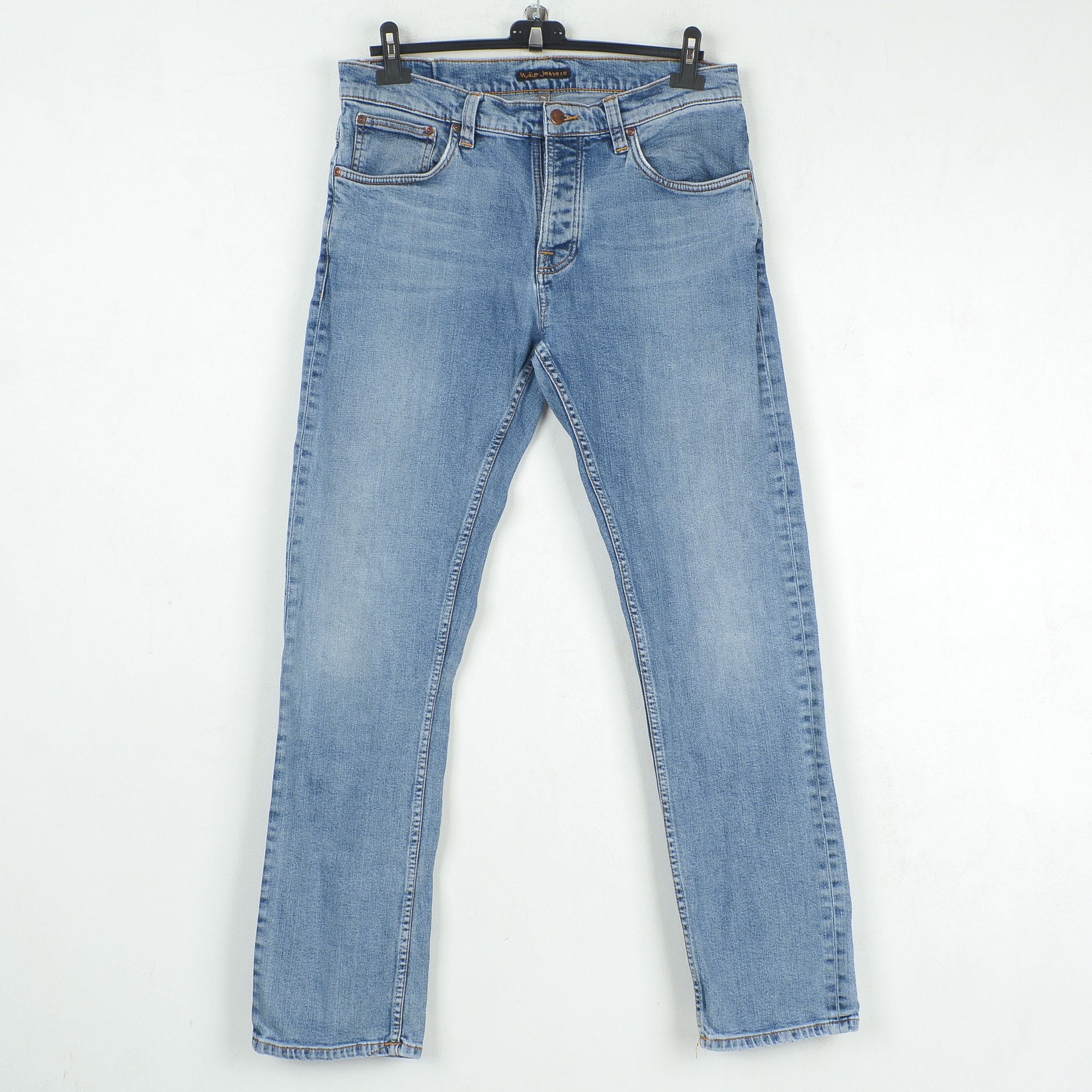 Nudie Jeans Grim Tim Men W34 L32 Ojai Blues Slim Straight Denim 