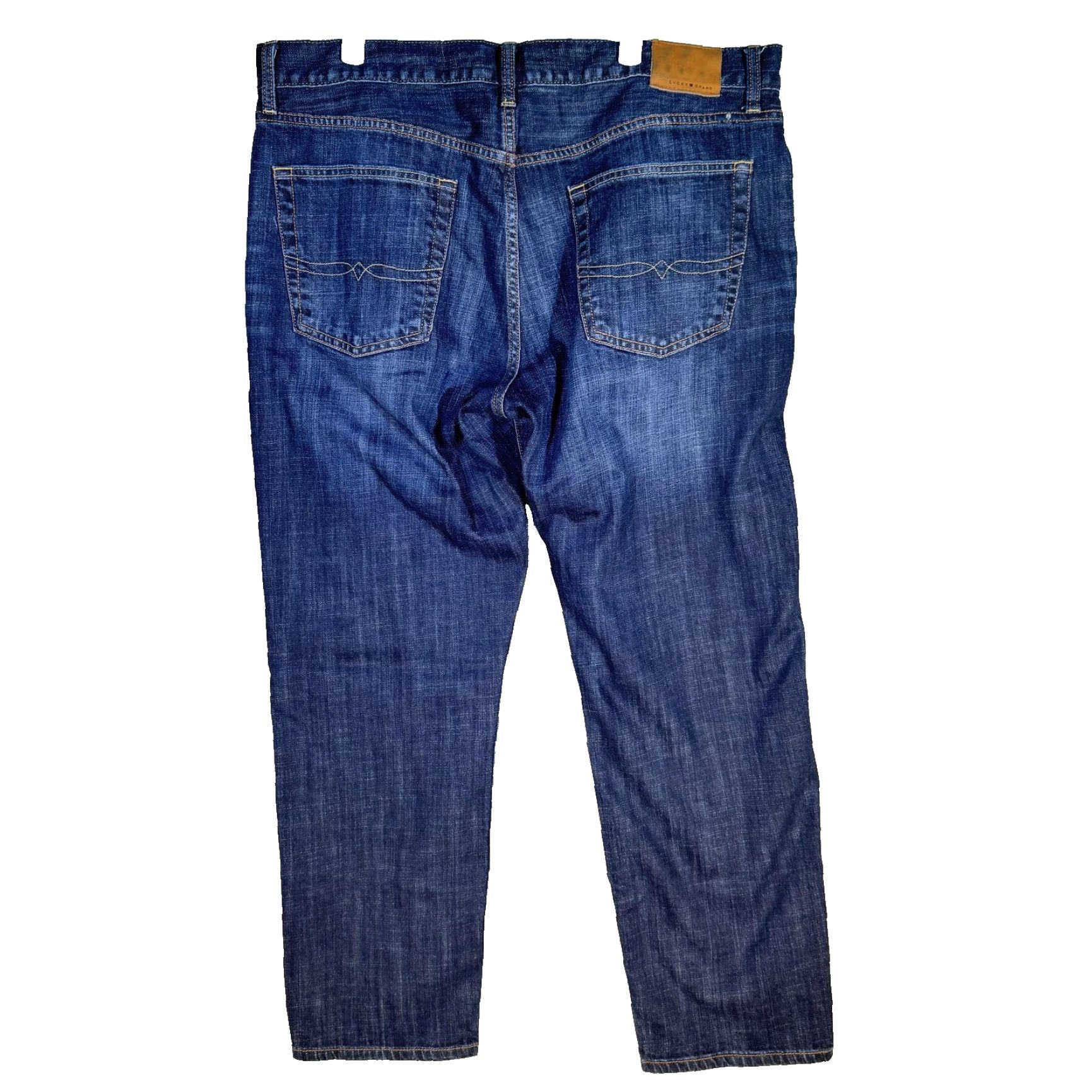 Lucky Brand Lucky Brand Jeans Mens 38x30 Blue 221 Original Straight Whiskered Denim Pants Clothing Jeans Regular Stretch Mid Rise White? No Size US 38 / EU 54 - 2 Thumbnail