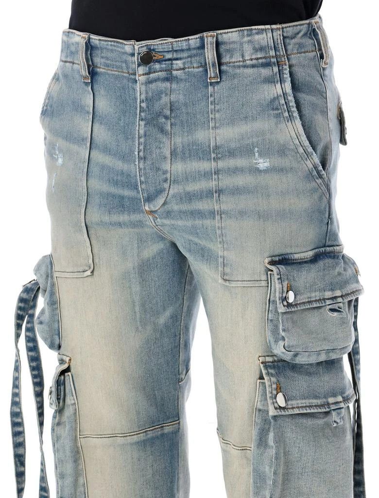 Amiri oc11z1125 Straight Leg Cargo Jeans in Blue Size US 30 / EU 46 - 4 Thumbnail