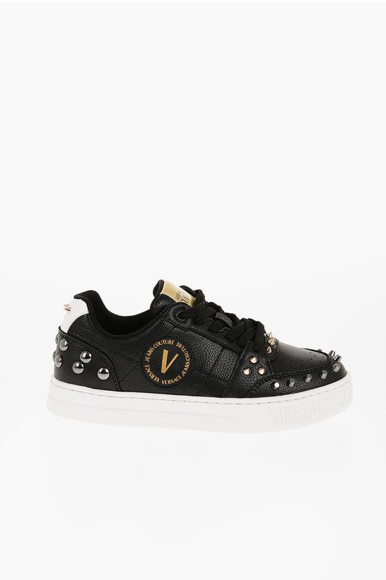og1mm0524 Leather Court Sneakers in Black