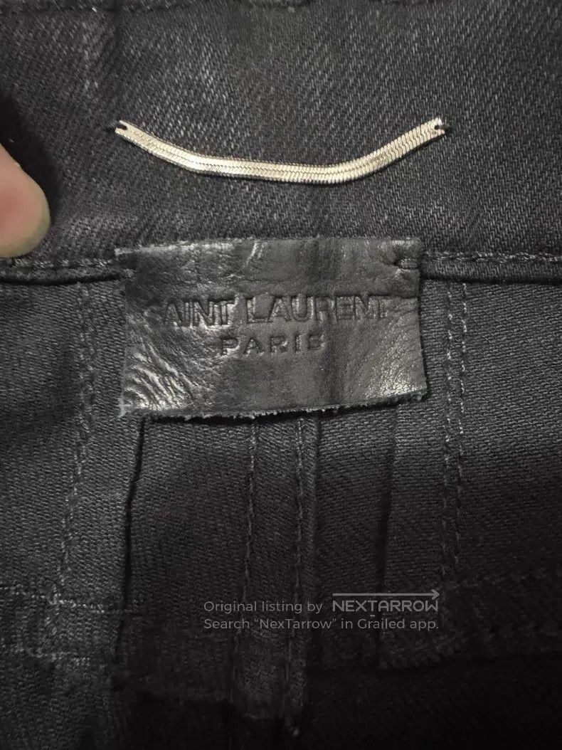 Saint Laurent Paris Saint Laurent Paris Black Basic Denim Jeans with Five Zipp Size US 33 - 5 Thumbnail