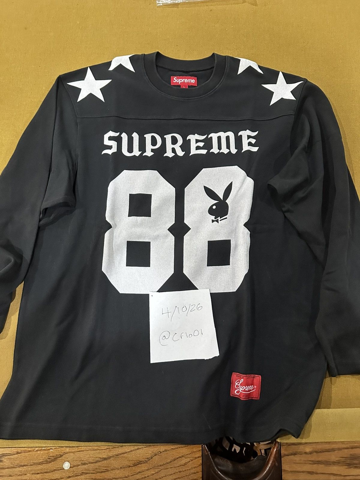 Supreme Supreme 99 L/S Football Top Black | Grailed