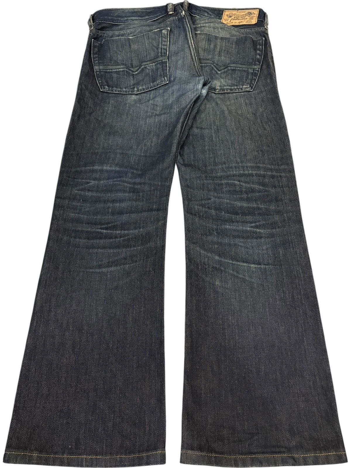 Diesel Vintage Diesel Zatiny Button Fly Mud Wash Flare Jeans Size US 35 - 2 Thumbnail