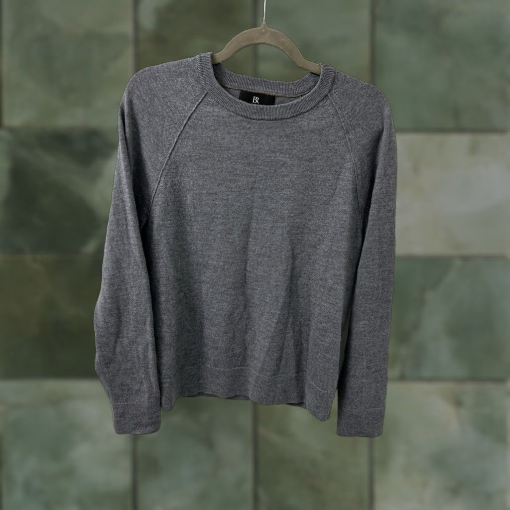 Banana Republic Banana Republic Sweater Mens M Gray 100% Merino Wool Crewneck Pullover L/S Size US M / EU 48-50 / 2 - 1 Thumbnail