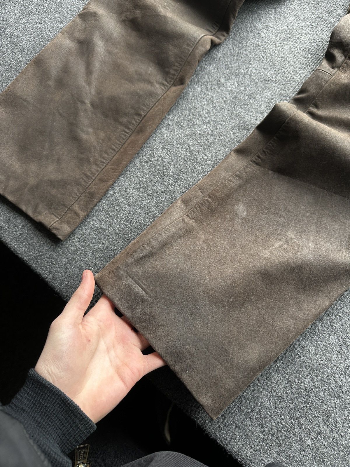 Other 🚨GRAIL MEN LEATHER PANTS Y2K WESTERN MOTORCYCLE Size US 29 - 3 Thumbnail