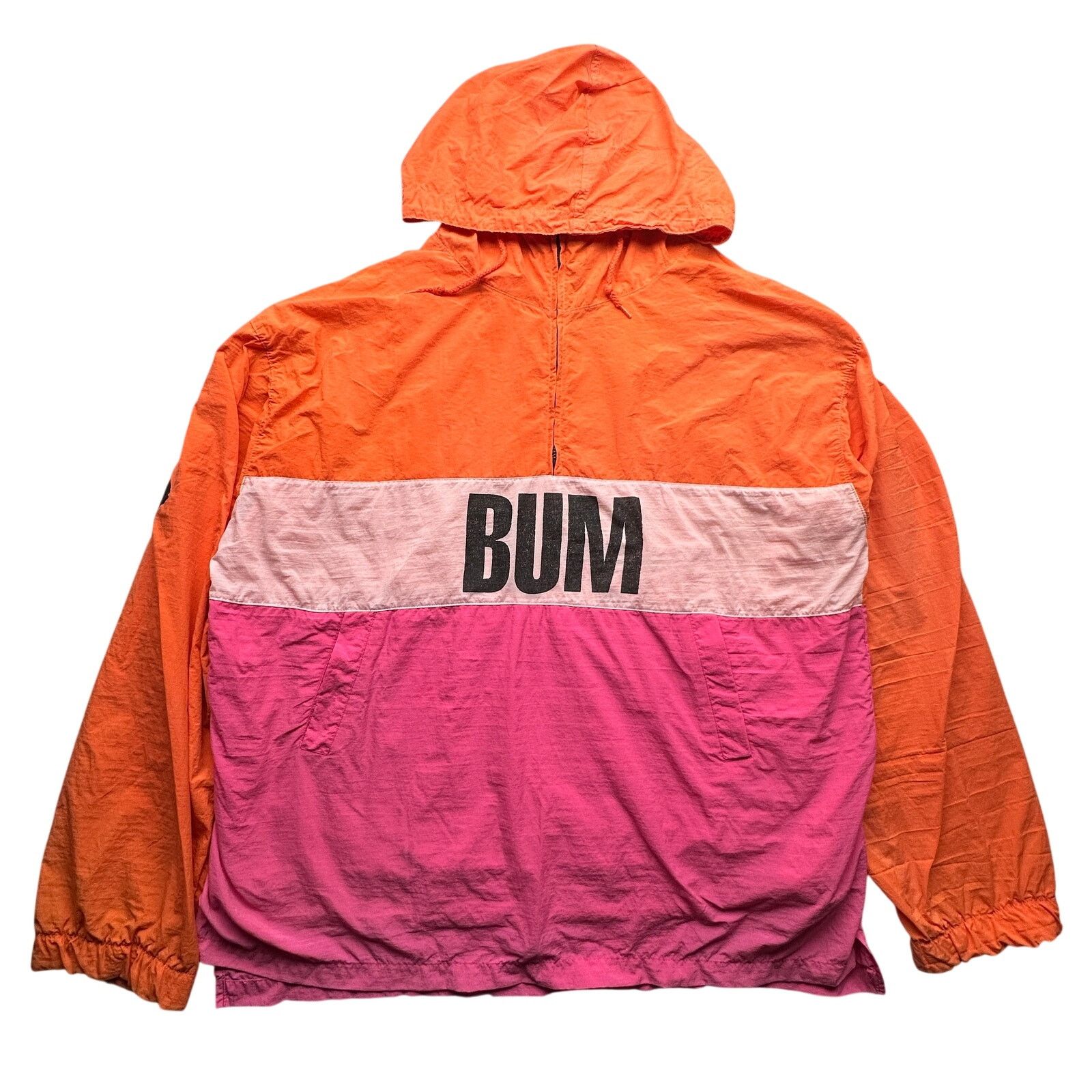B.U.M Equipment Vintage 90s BUM Equipment Orange Windbreaker Jacket Mens XL Size US XL / EU 56 / 4 - 1 Thumbnail