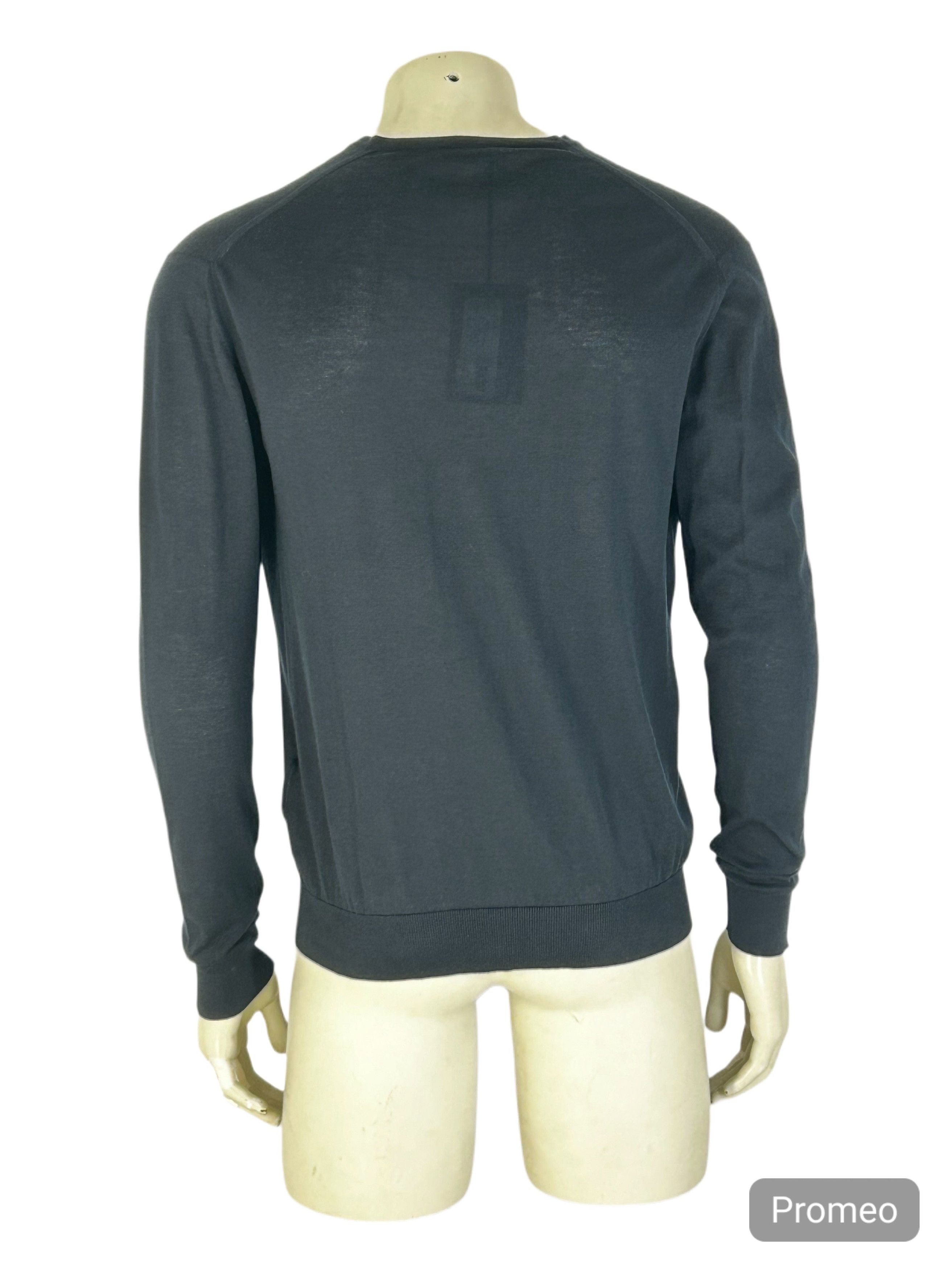 Prada Prada Blue Colour Fine Gauge Cotton V-Neck Knitwear Size US M / EU 48-50 / 2 - 3 Thumbnail
