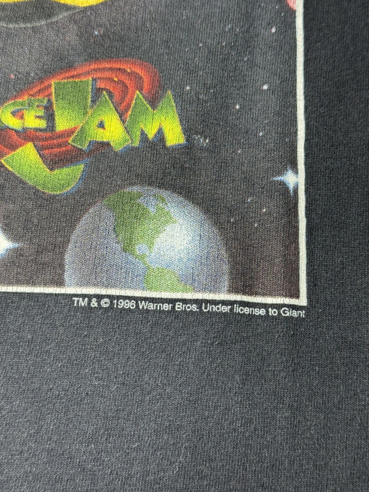 Giant 90s Space Jam Micheal Jordan Warner Bros Movie Promo Tee Size US L / EU 52-54 / 3 - 3 Thumbnail