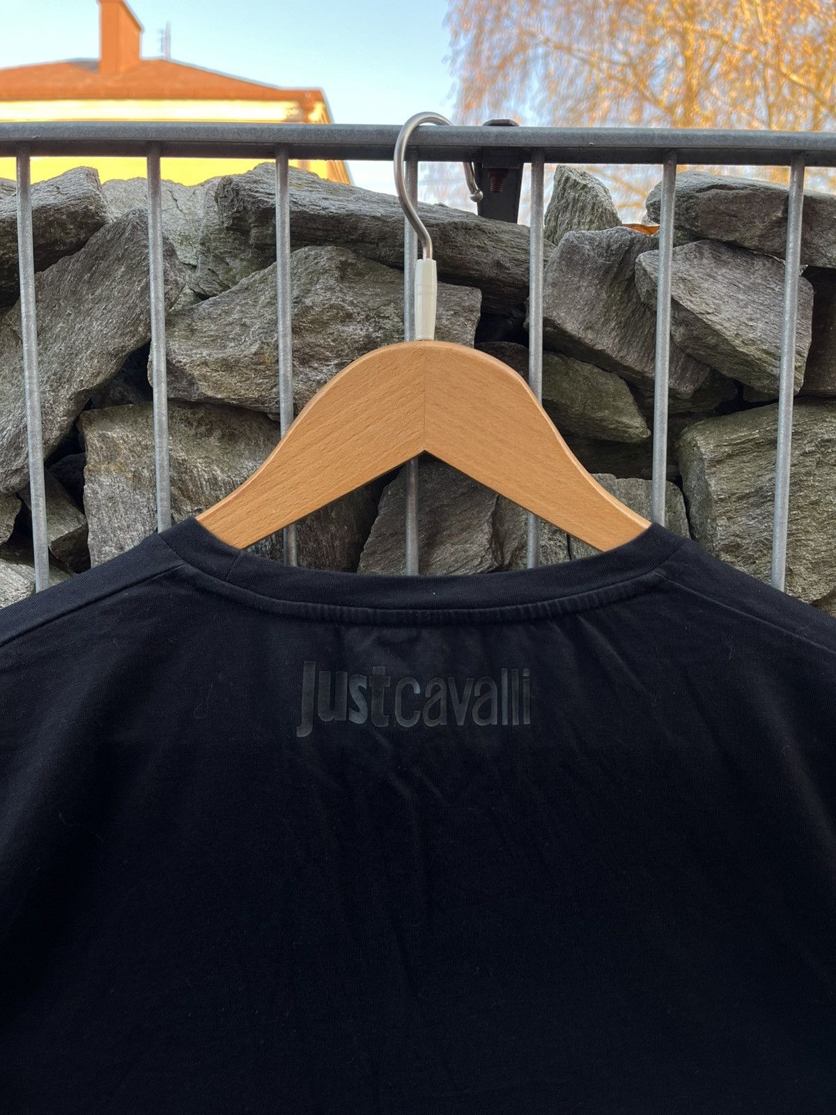 Just Cavalli × Roberto Cavalli × Vintage Just Cavalli Skull Big Logo Skeleton T-Shirt Jersey Size US M / EU 48-50 / 2 - 10 Thumbnail