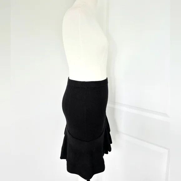 Sandro Cotton Ruffle Knit Skirt Fall Party Gift Spring Summer Size 26" / US 2 / IT 38 - 7 Thumbnail