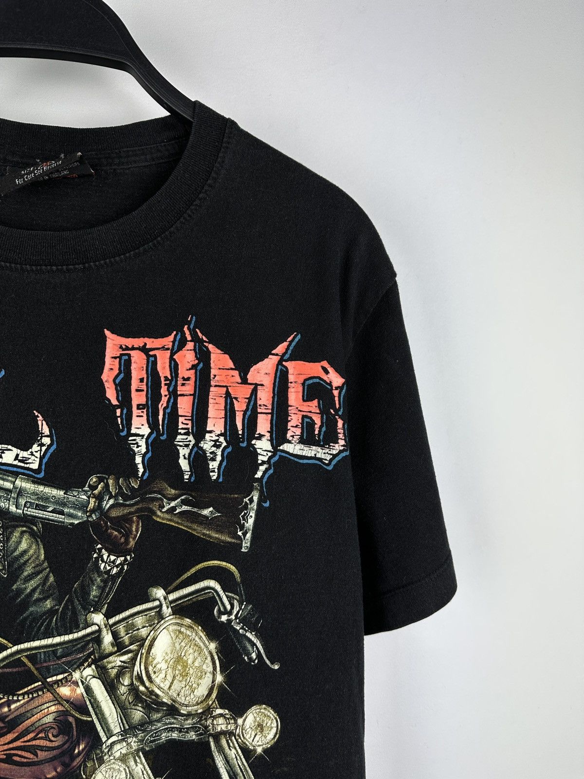 Vintage Vintage Y2K Skull Biker T-shirt Size US M / EU 48-50 / 2 - 3 Thumbnail