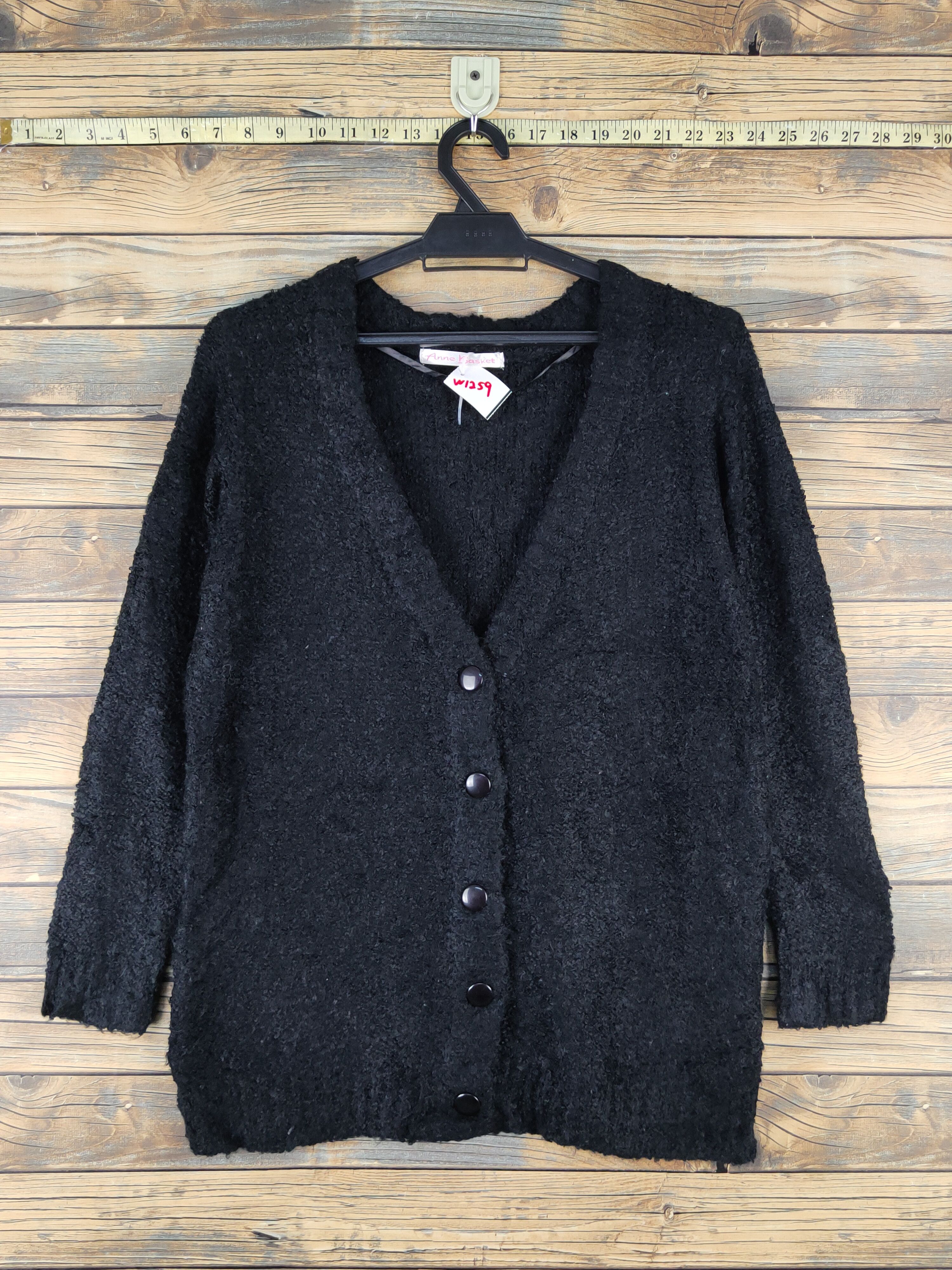 Japanese Brand × Vintage Anne Basket Black Knitwear Cardigan #W1259 Size M / US 6-8 / IT 42-44 - 1 Thumbnail