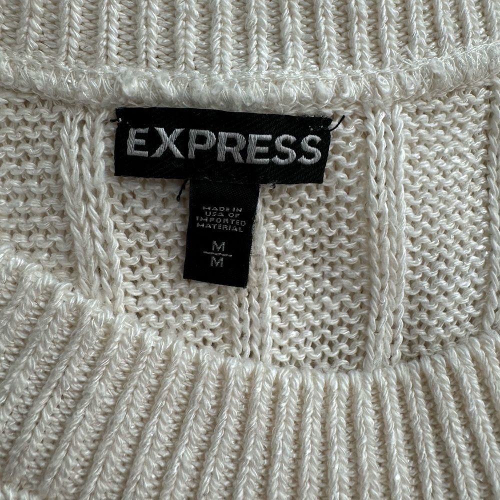 Express Express SZ M white high-low sweater vest Size M / US 6-8 / IT 42-44 - 4 Thumbnail