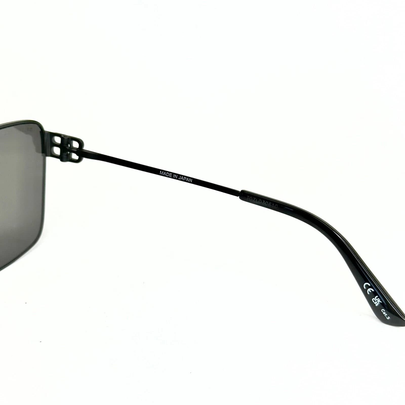 Balenciaga BALENCIAGA BB LOGO 0338 Rectangle Matte Black BB0338SK 001 Size ONE SIZE - 3 Thumbnail