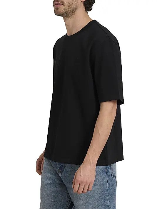 AMI os11x0226 Small Embossed Ami de Coeur T-Shirt In Black Size US XL / EU 56 / 4 - 4 Thumbnail