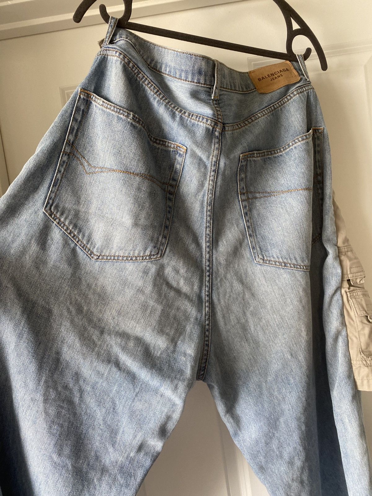 Balenciaga Balenciaga Hybrid Cargo Denim Pants Size US 34 / EU 50 - 3 Thumbnail